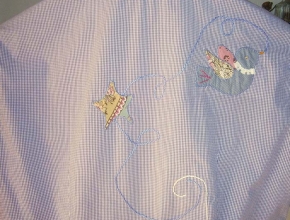 Uccellino e stella appliquè