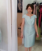 Glamour: abito turchese con swarovski