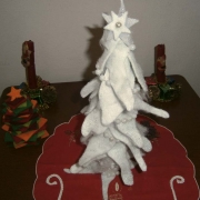 Albero di Natale con stella e glitter