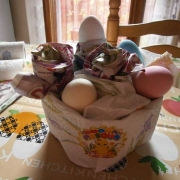 Cestino in lavorazione