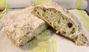 Ciabatta senza glutine tagliata