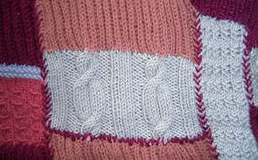 treccia allungata con filato grigio