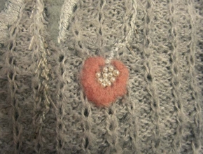 Secondo fiore di lana rosa