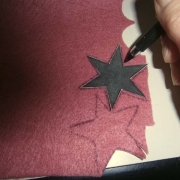 Disegnare la stella sul feltro