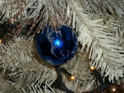 Pallina blu glitterata