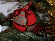 Pallina patchwork rossa